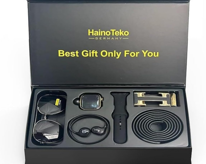 Haino Teko Germany GP 22 Smart Watch Gift Box with Sunglasses, Belt and Neckband for Men and Boys