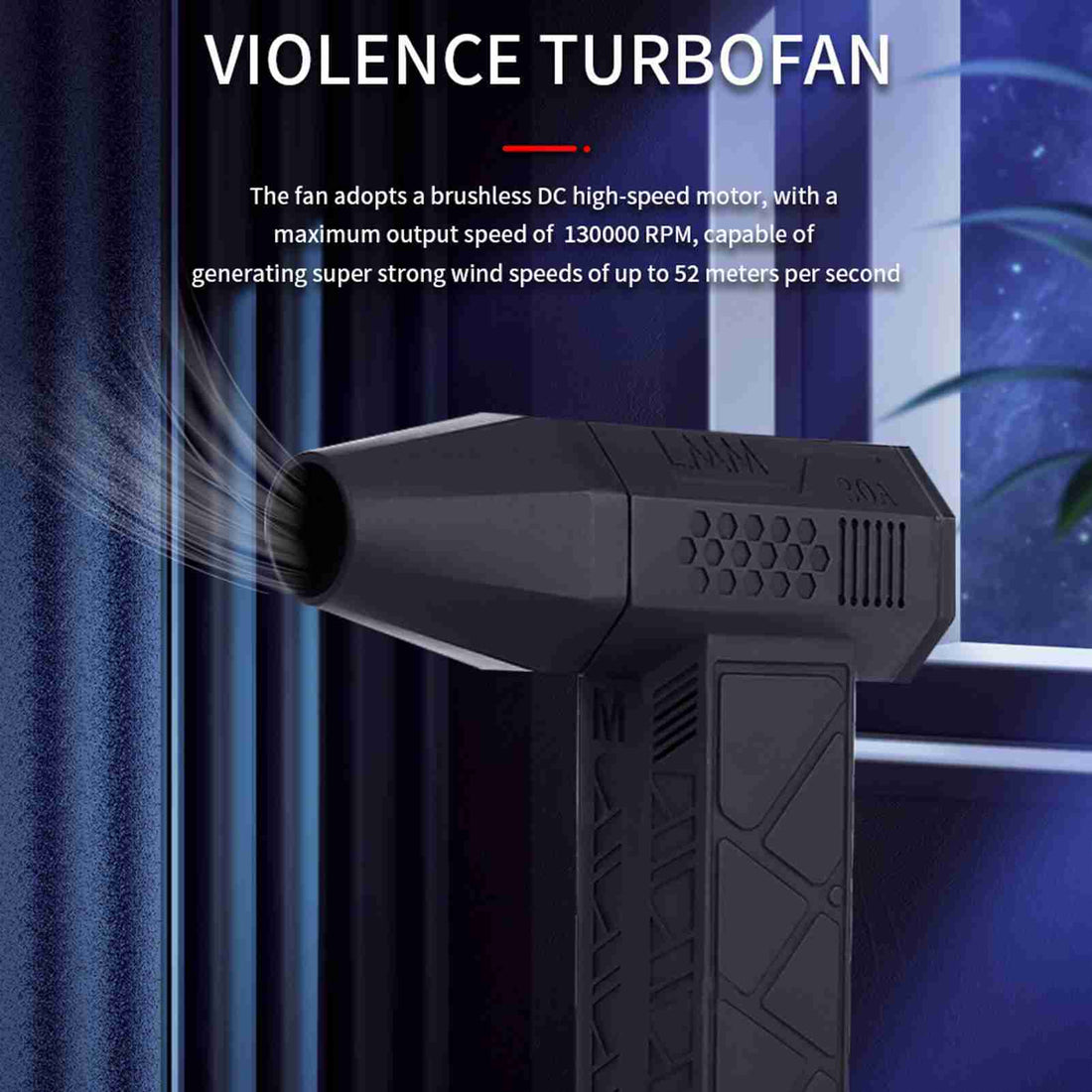 Turbo Fan Silent High Power Jet Fan Brushless Motor Air Duster Fast Recharging Dust Blower Air Blower